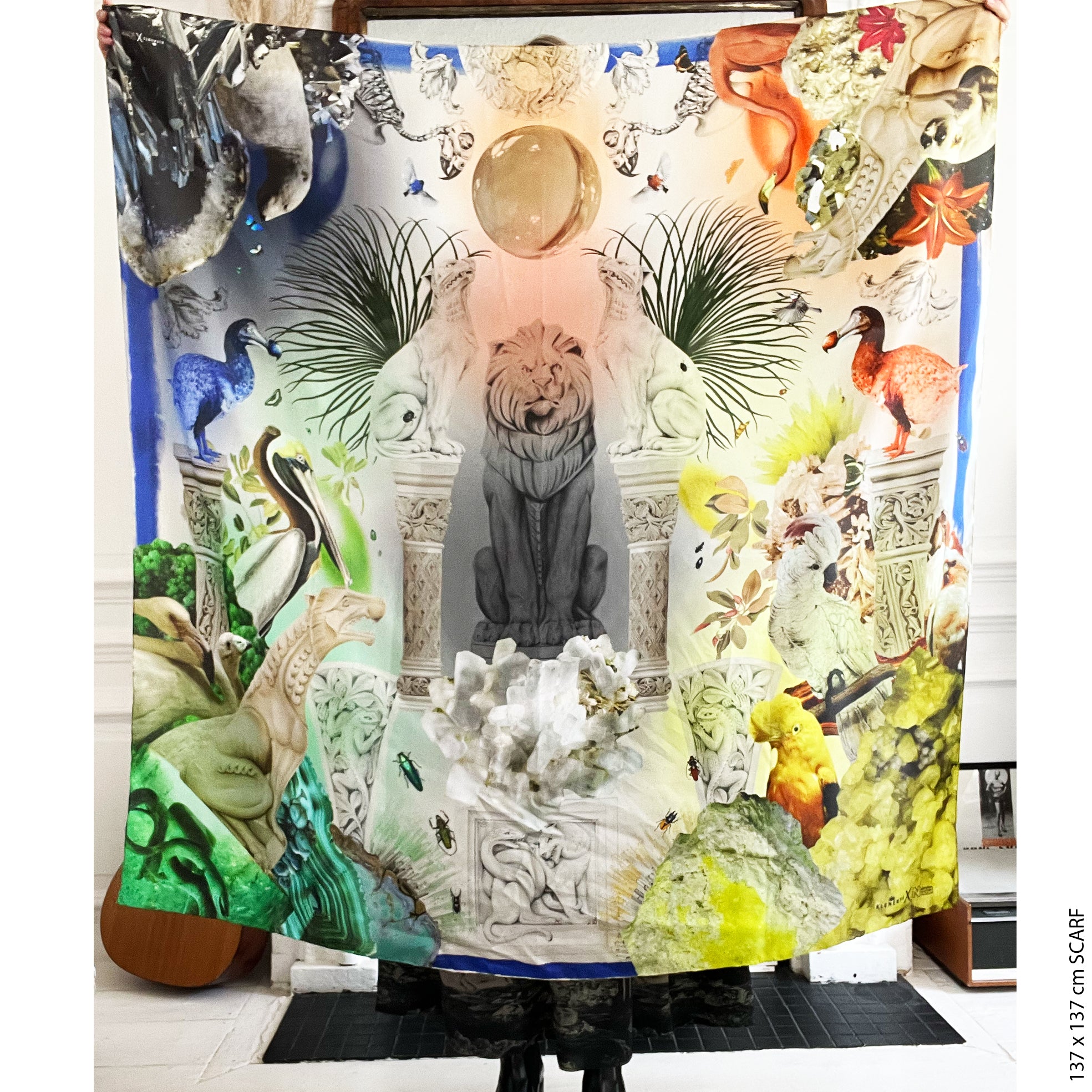 Natural History / Mineral silk scarf (two size options)