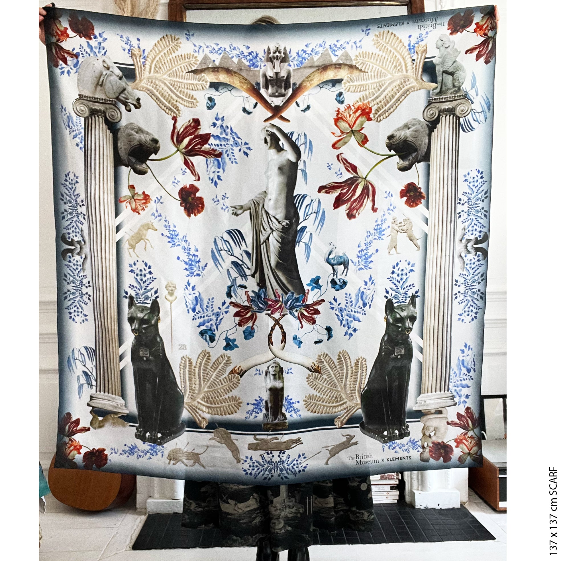 British Museum silk scarf (two size options)