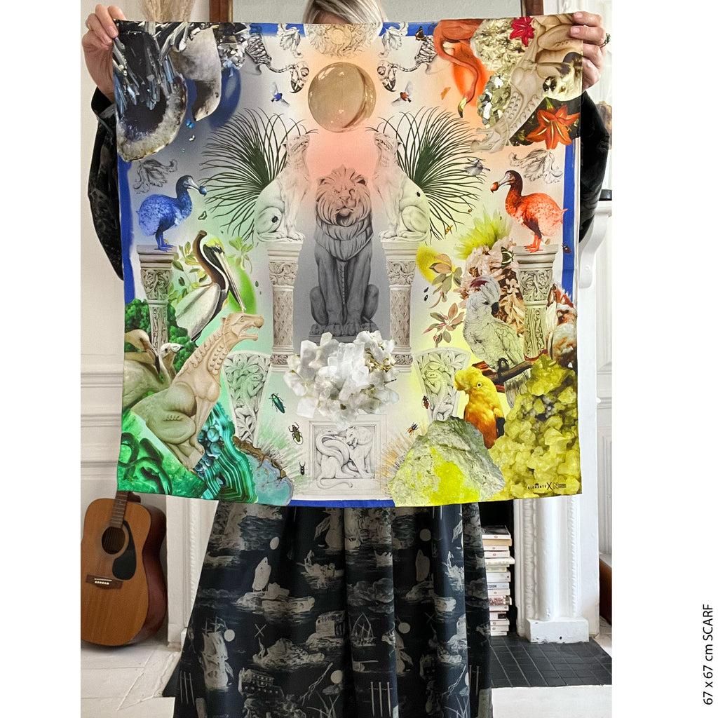 Natural History / Mineral silk scarf (two size options)