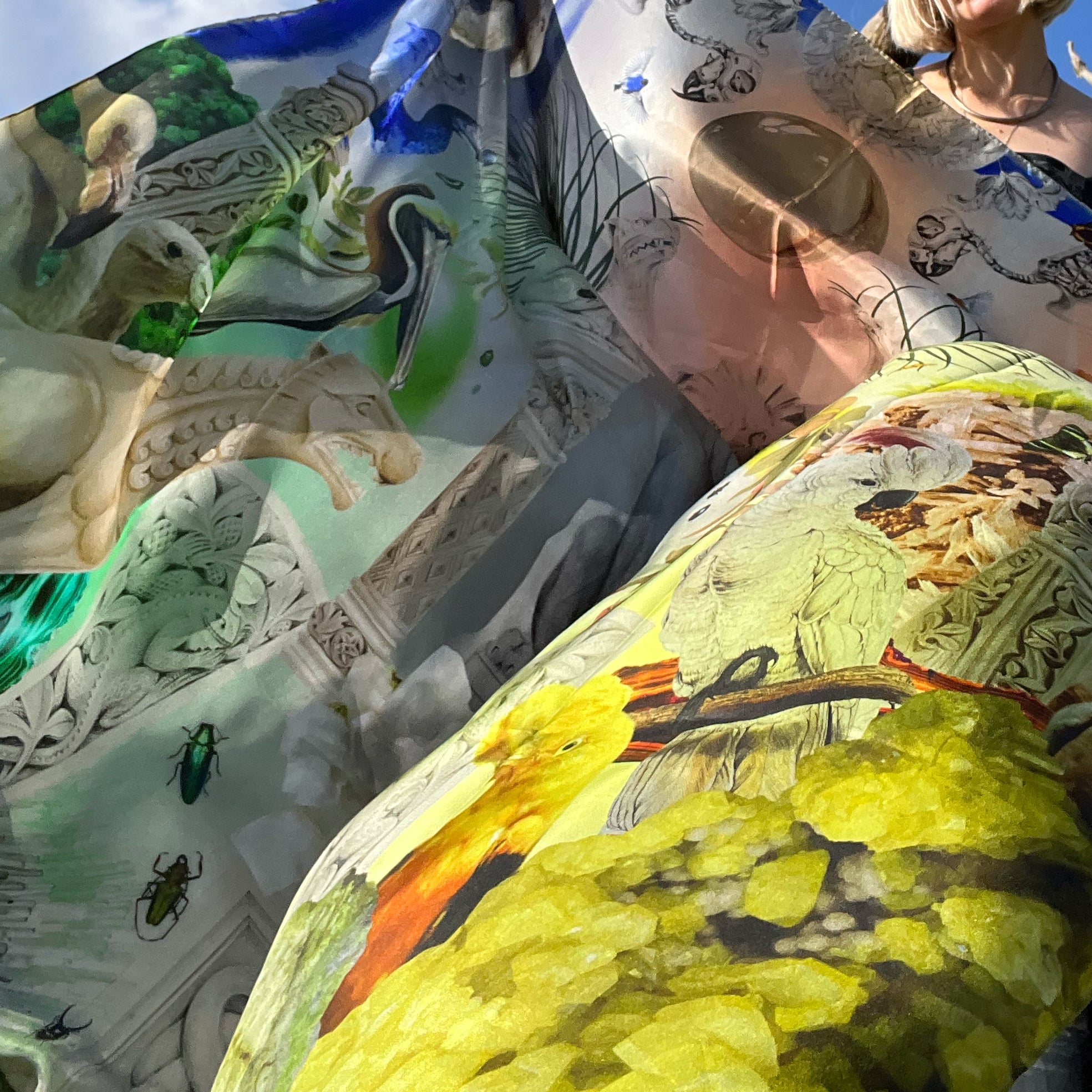 Natural History / Mineral silk scarf (two size options)