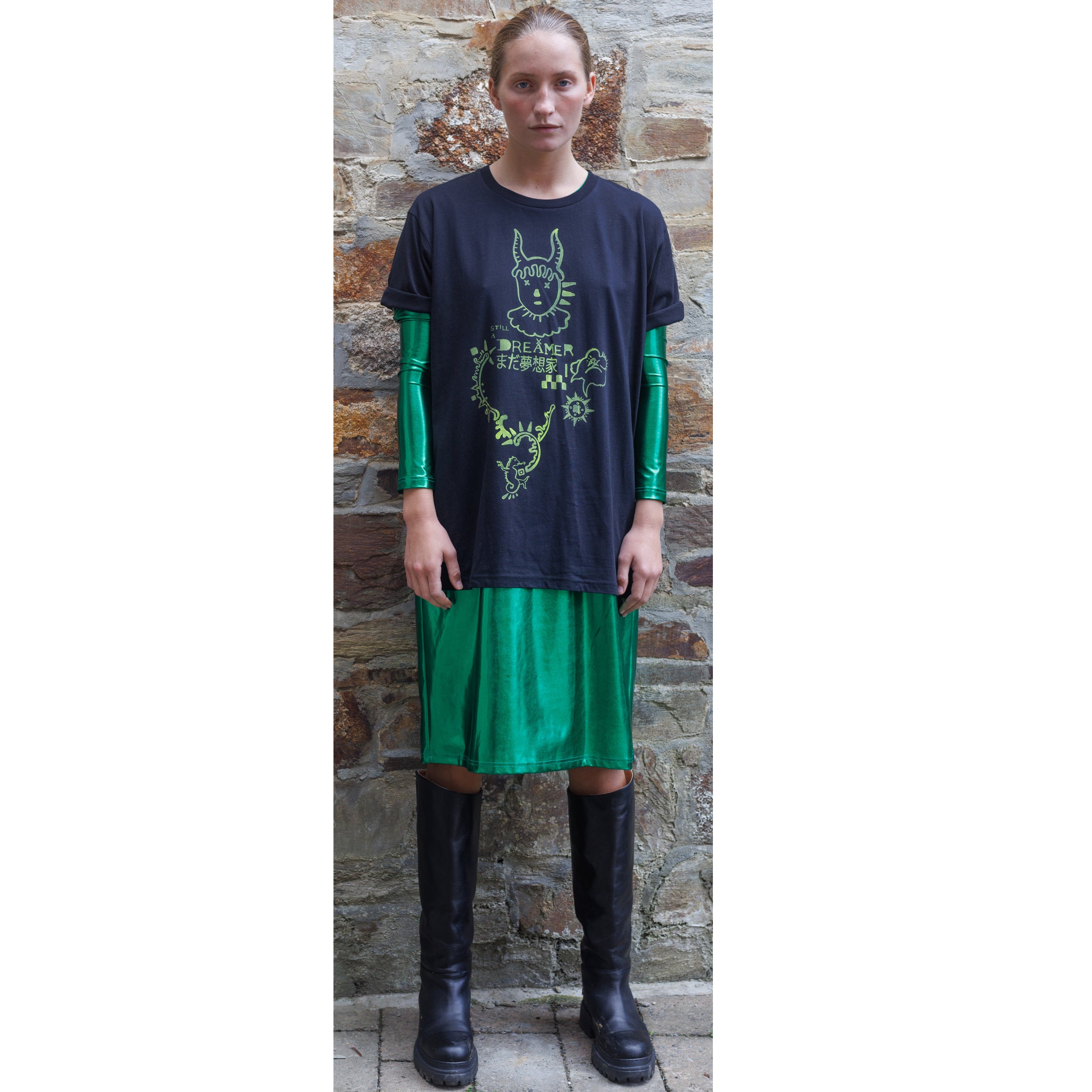 Still a dream T shirt charcoal