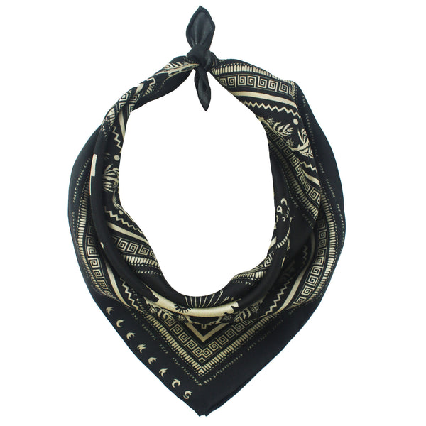 Bandana scarf Ancient Hearts Black