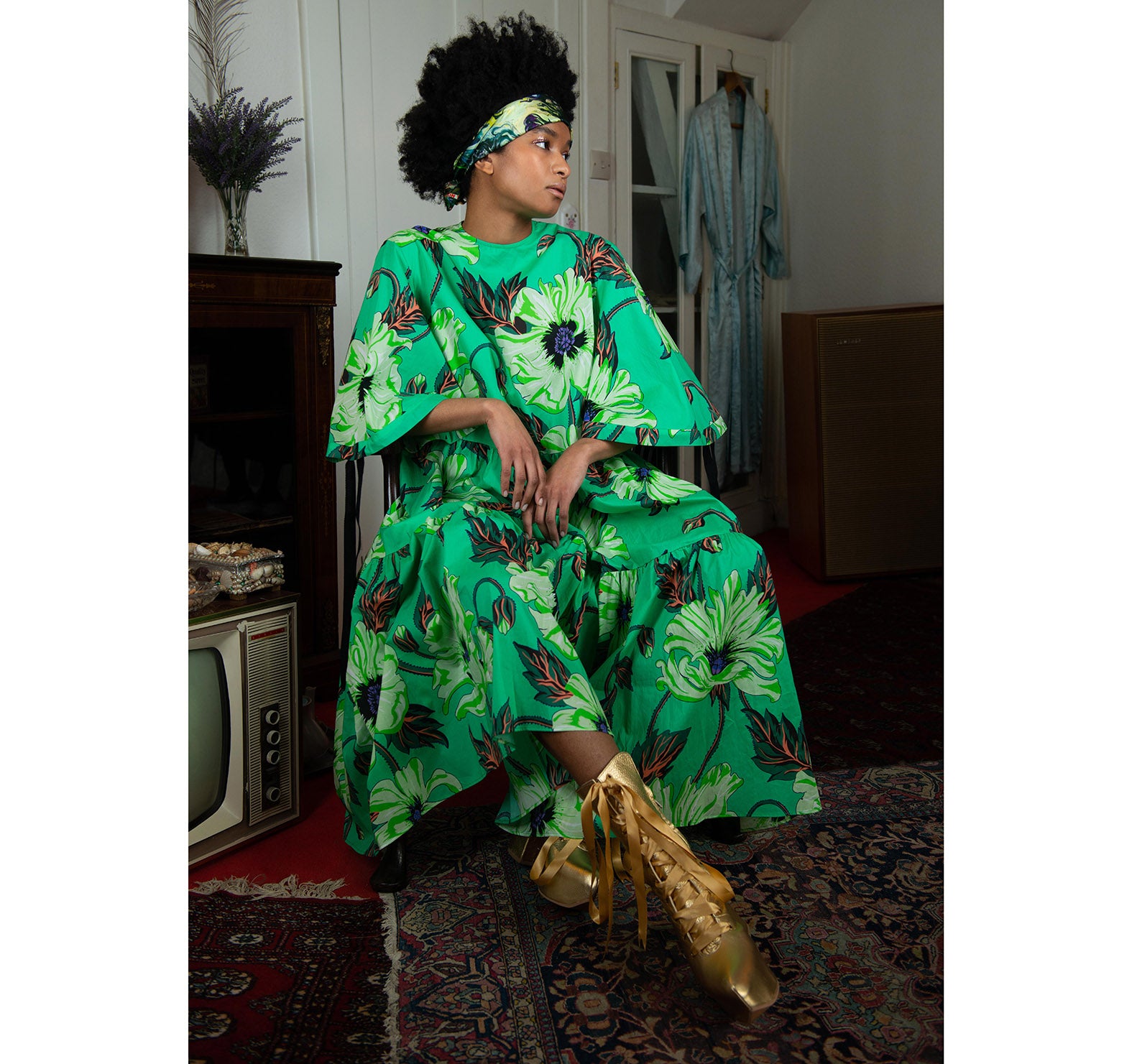 Silk Scarf in Poison Poppy