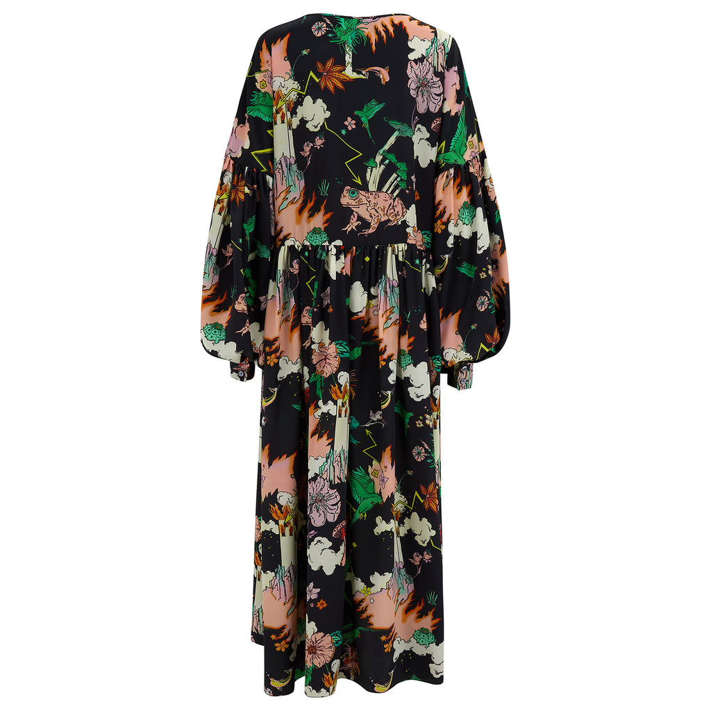 Dusk Dress in Watchtower silk chiffon – Klements London