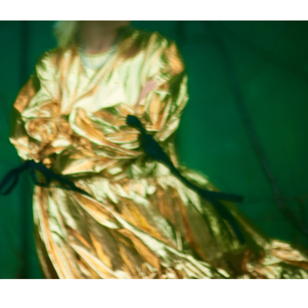 Eidothea Dress in Disco Gold