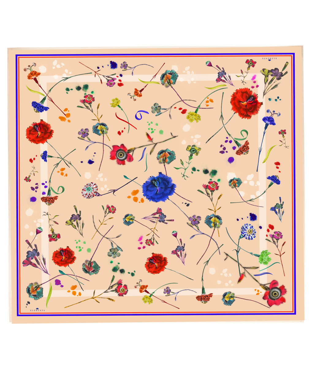 Silk Scarf in Floral Explosion