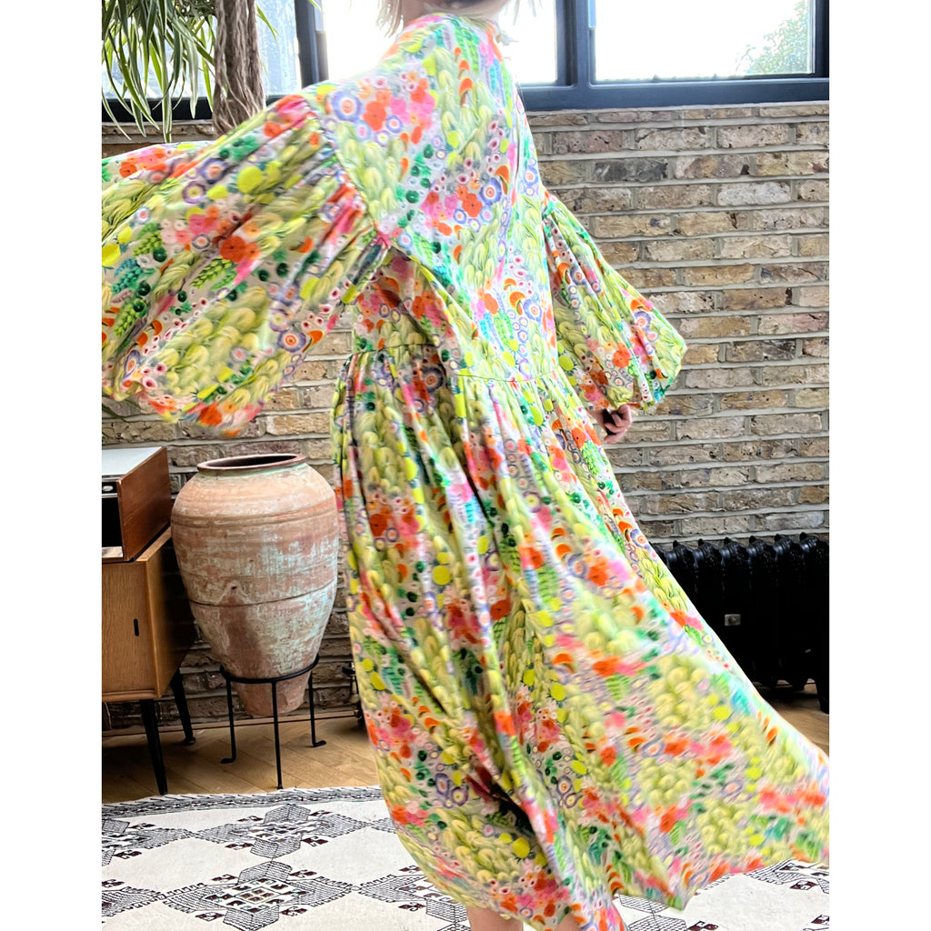 Dusk Dress in Flowers of the Nile