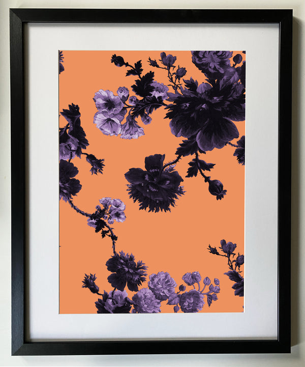 Gothic floral, Melon Fine Art print A3 / A2
