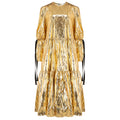 Eidothea Dress in Disco Gold