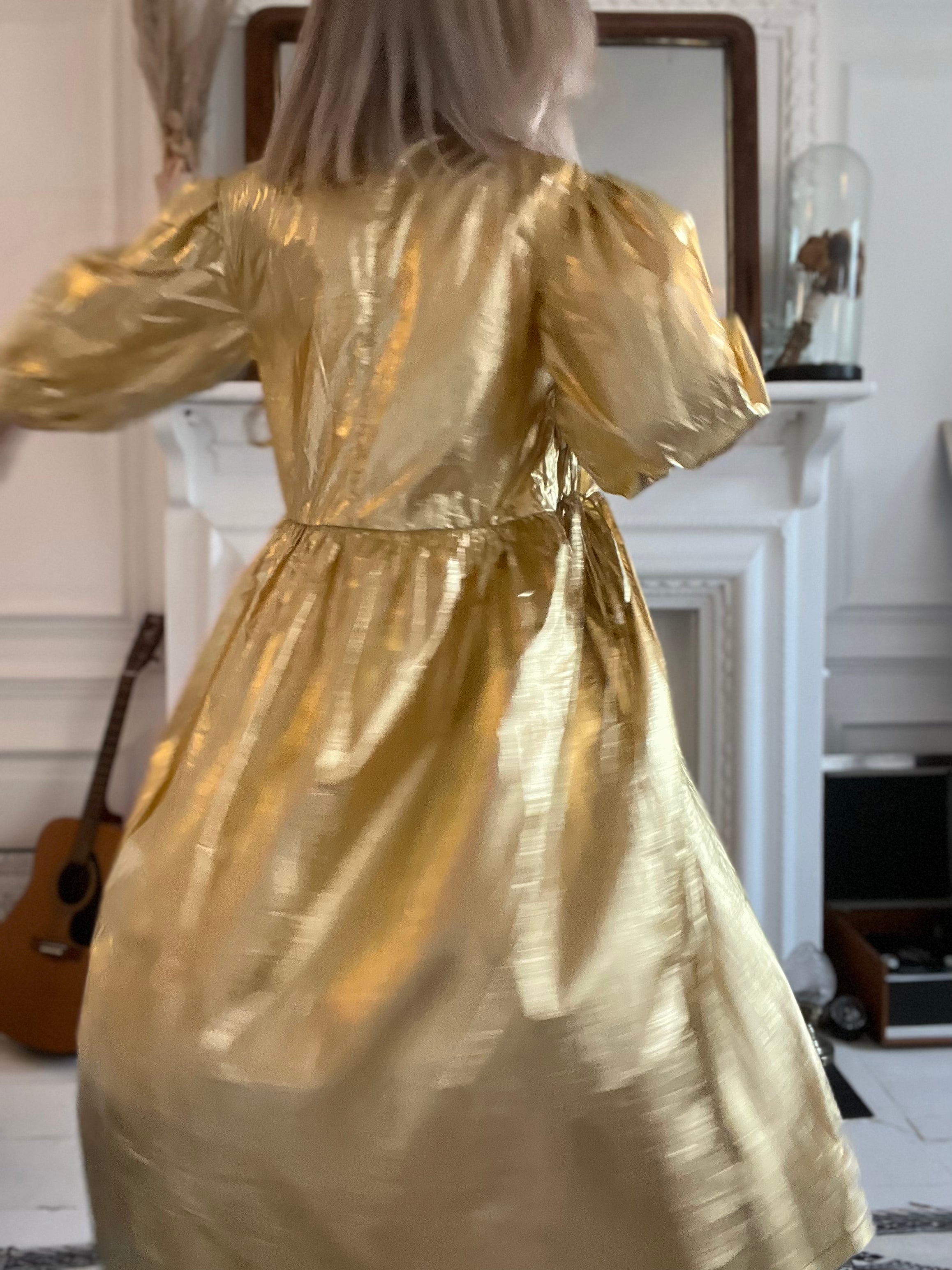 Georgie wrap dress disco Gold