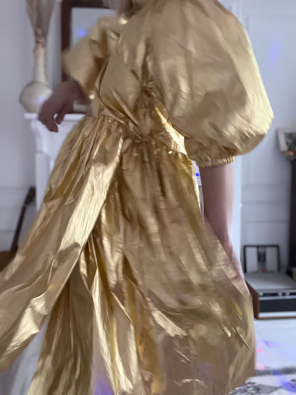 Georgie wrap dress disco Gold