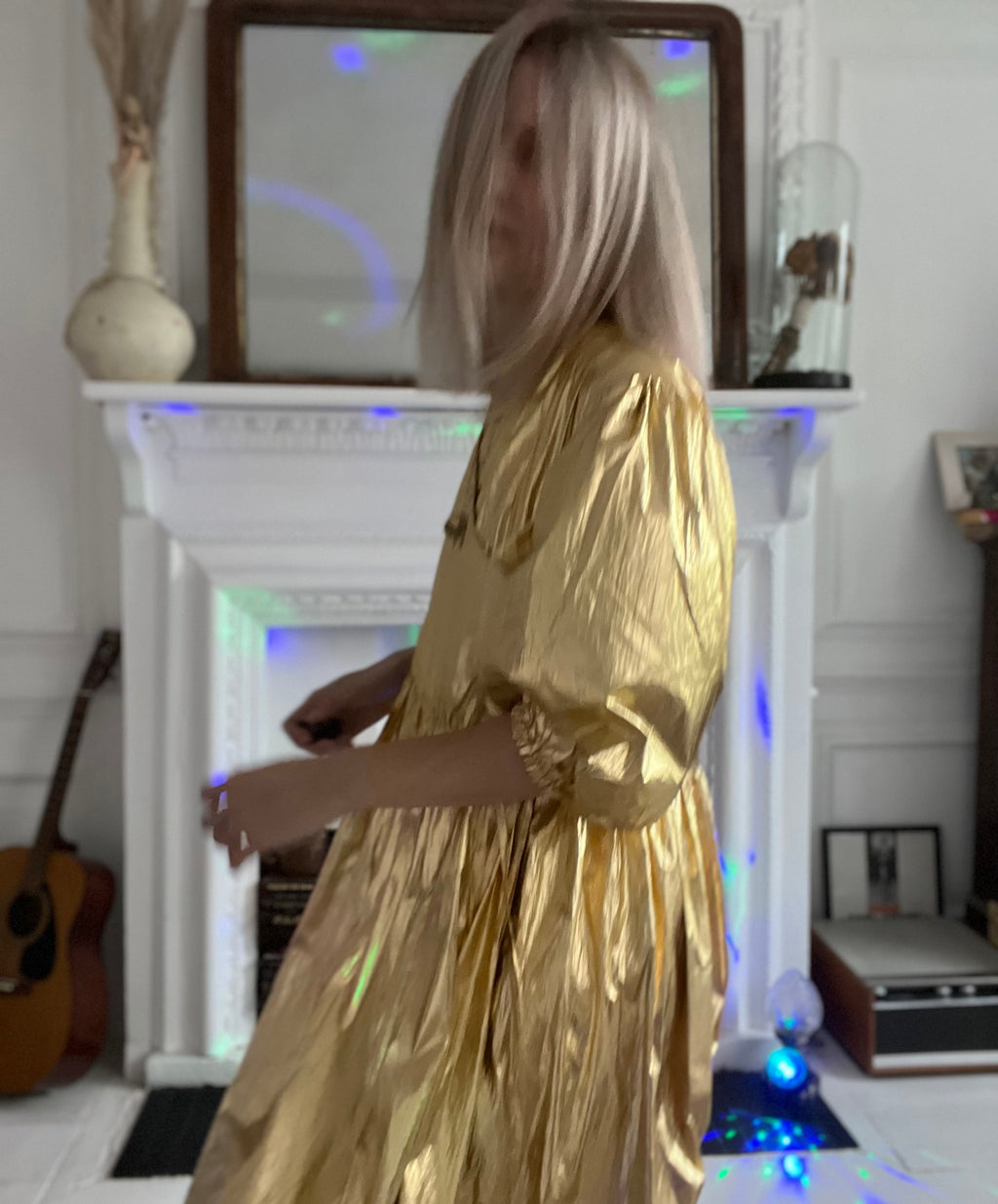 Georgie wrap dress disco Gold
