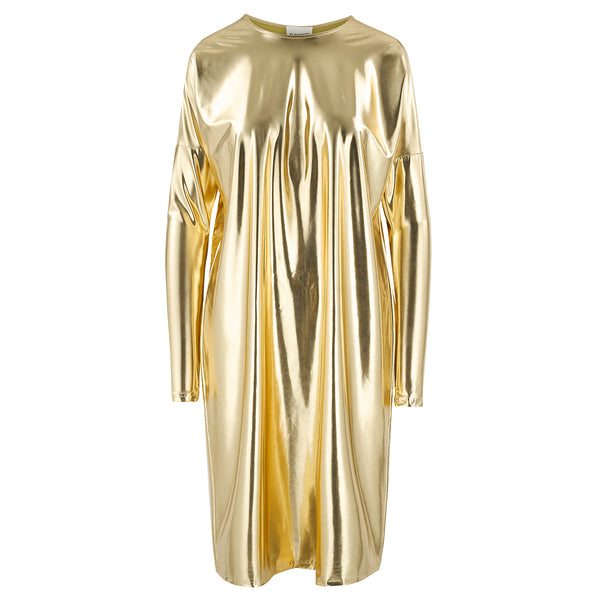 Agnes jersey dress Gold Metallic