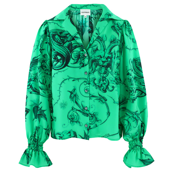 Maudie Shirt in Fantasia green