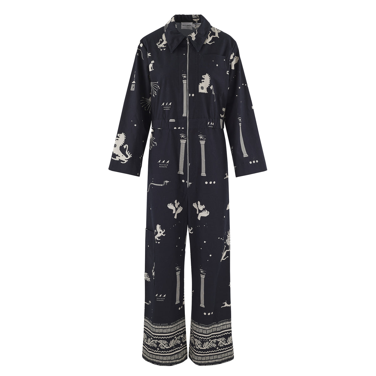Boiler Suit in Ancient Hearts Black