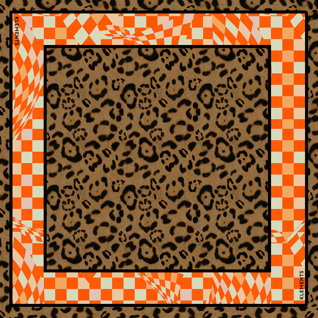 Silk Scarf in Labyrnth and Jaguar