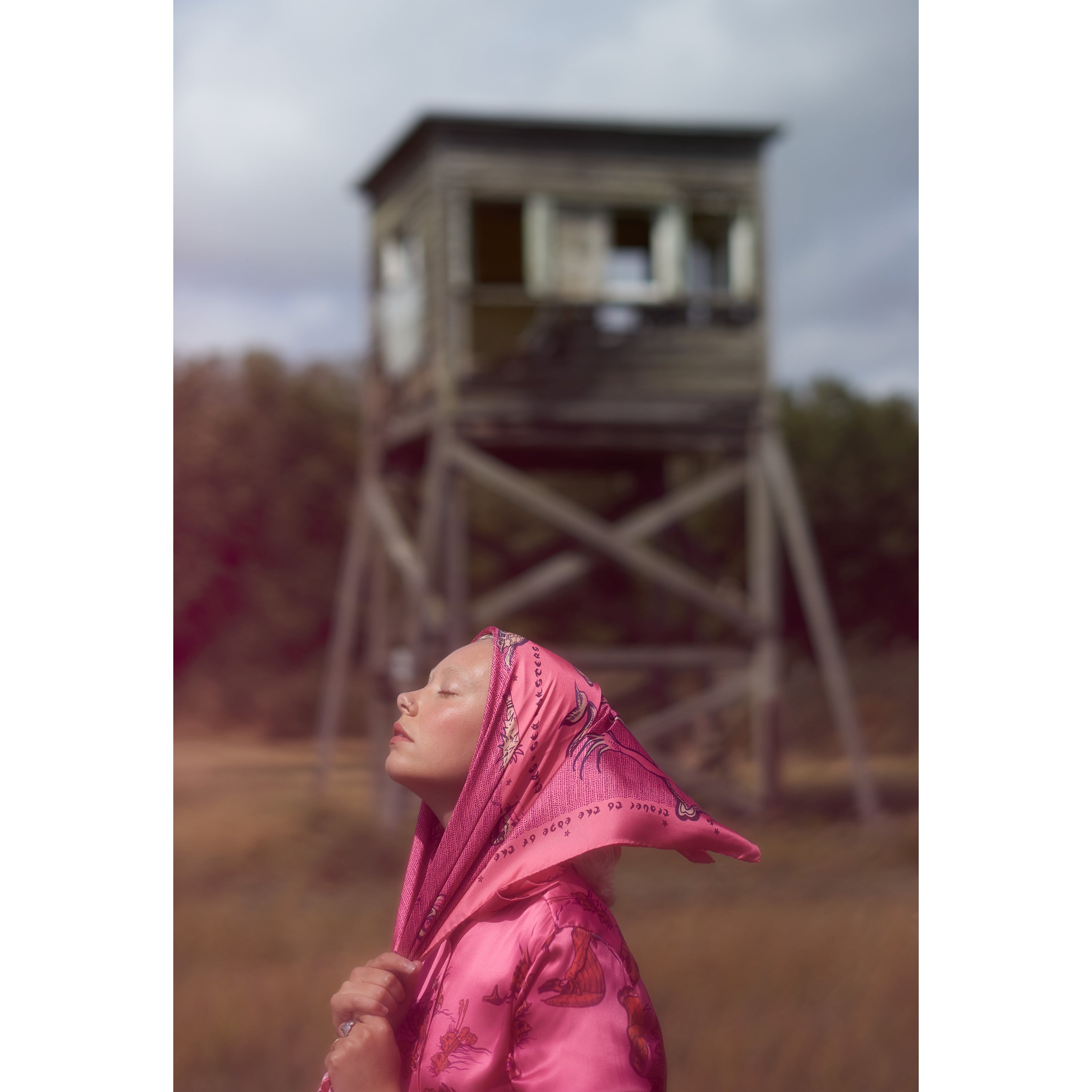 Silk Scarf in Sea Monster Candy Floss