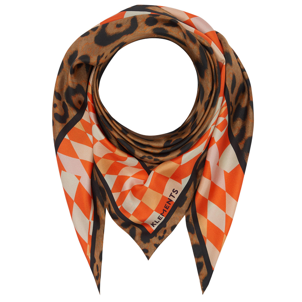 Silk Scarf in Labyrnth and Jaguar