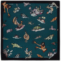 Silk Scarf in Painted Sea Monsters