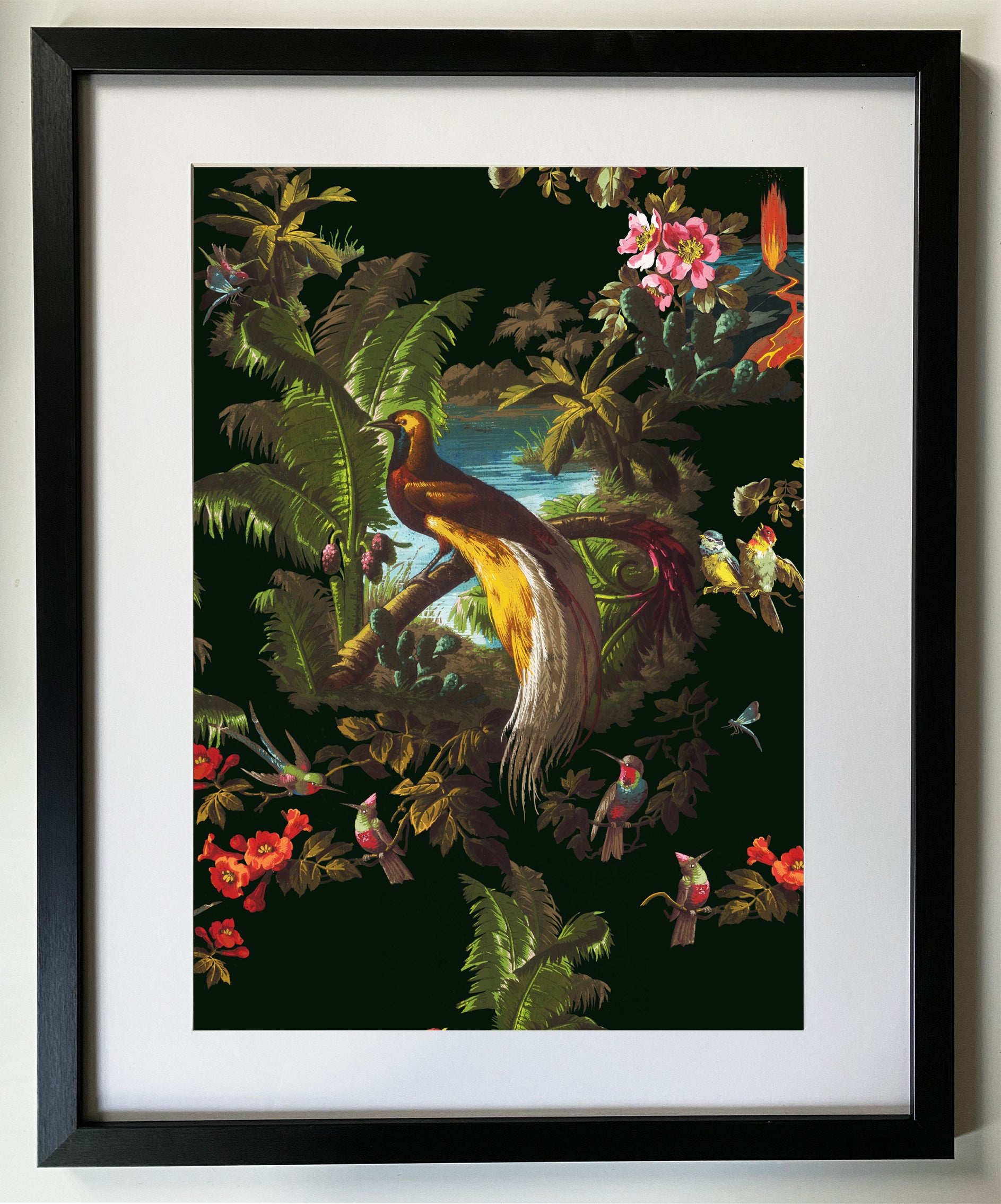 Volcano painting Fine Art print A3 / A2