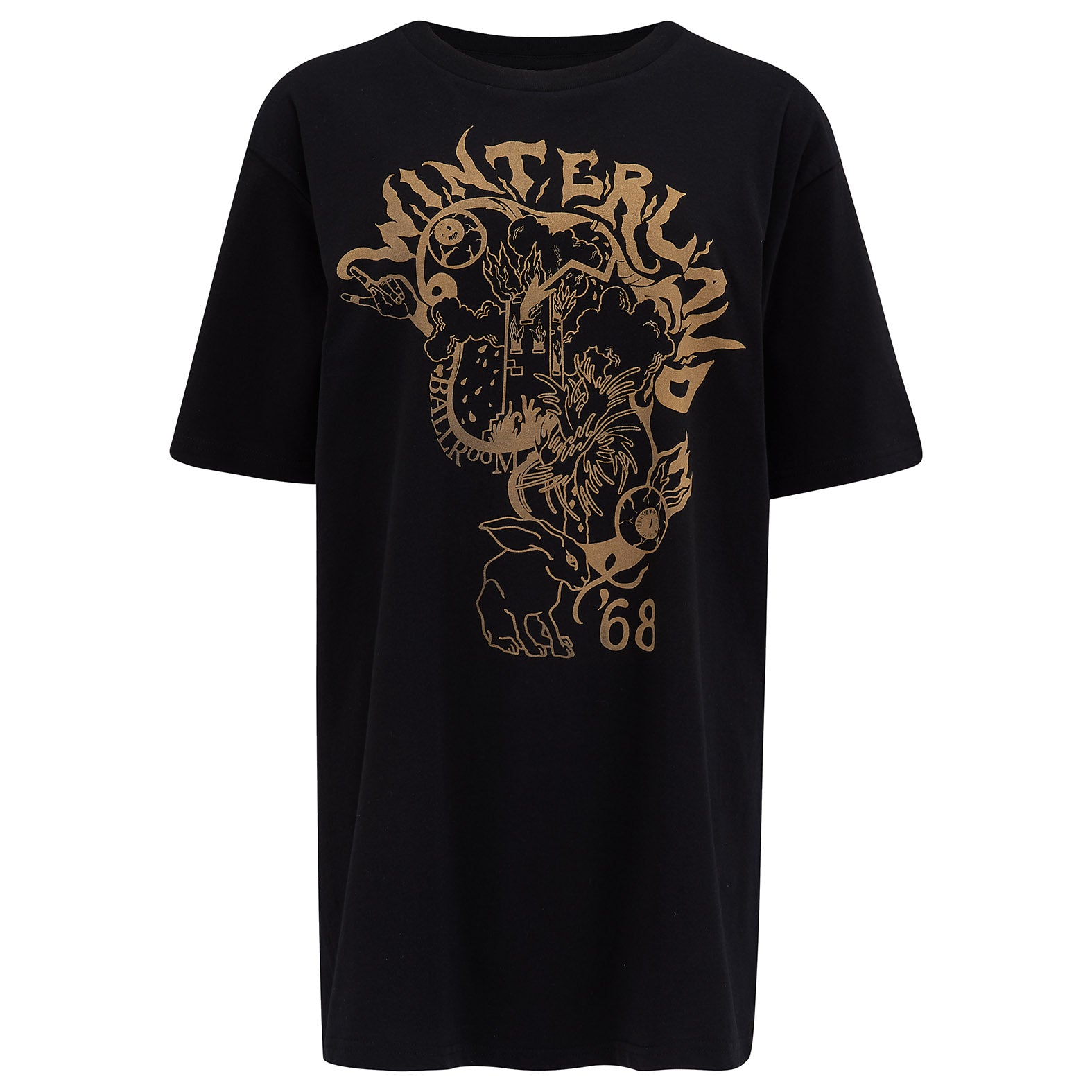Winterland T shirt Gold/Black