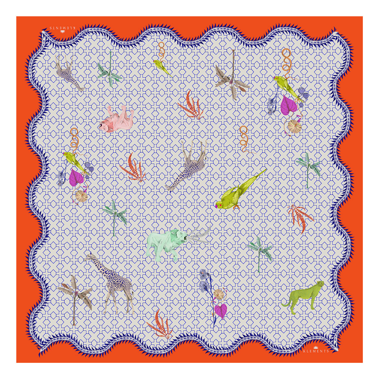 Silk Scarf in Bamboo Jungle