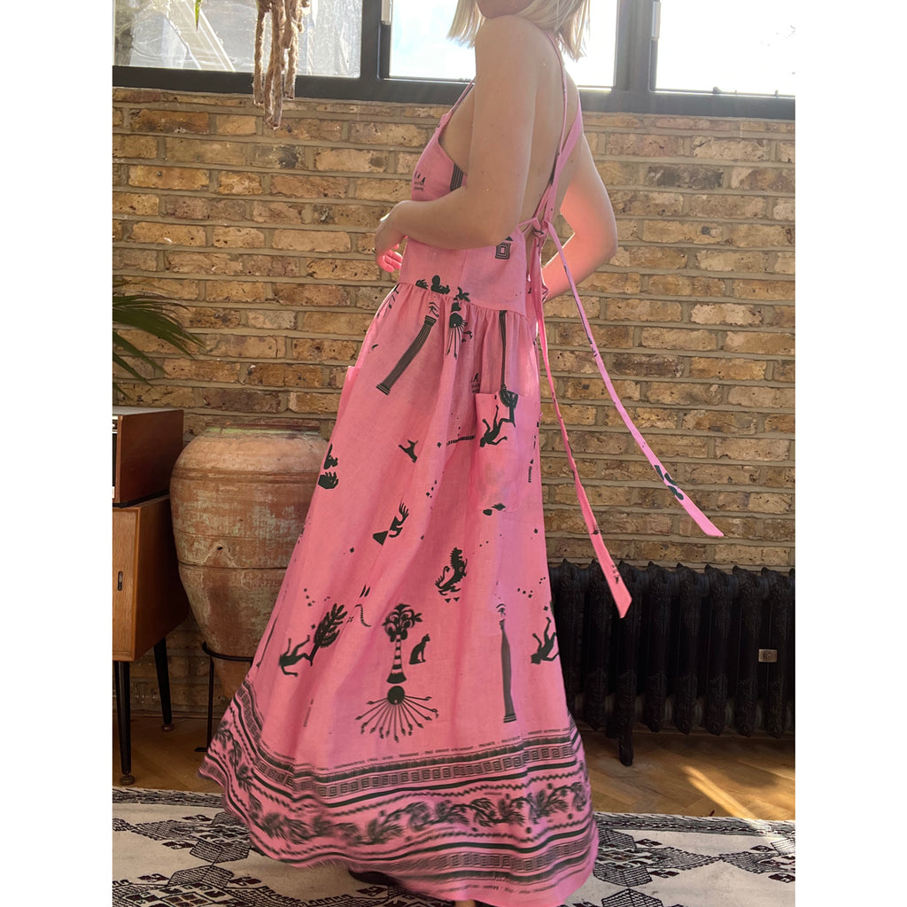 Buto Dress in Ancient Hearts Pink
