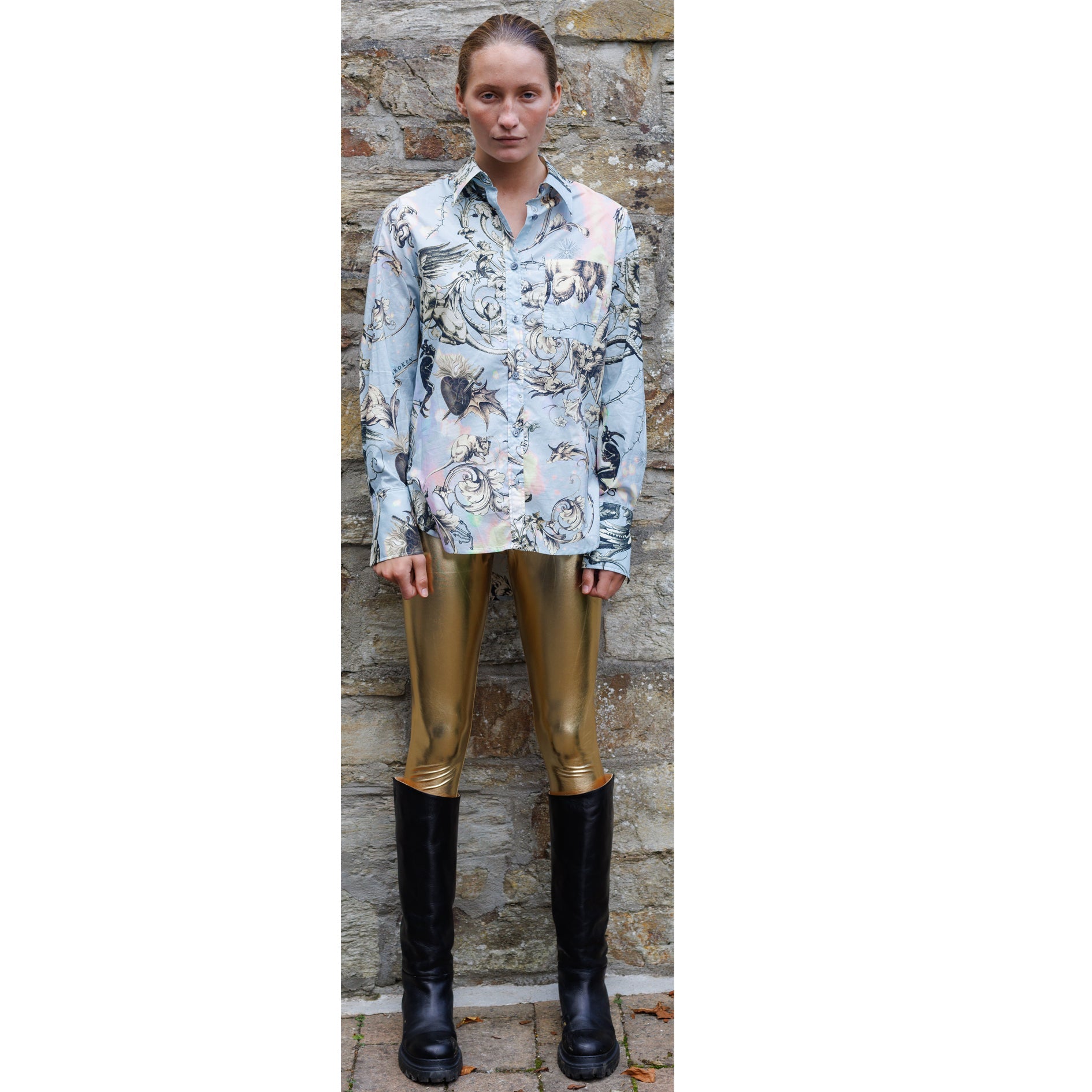 Margate Leggings in Metallic Gold