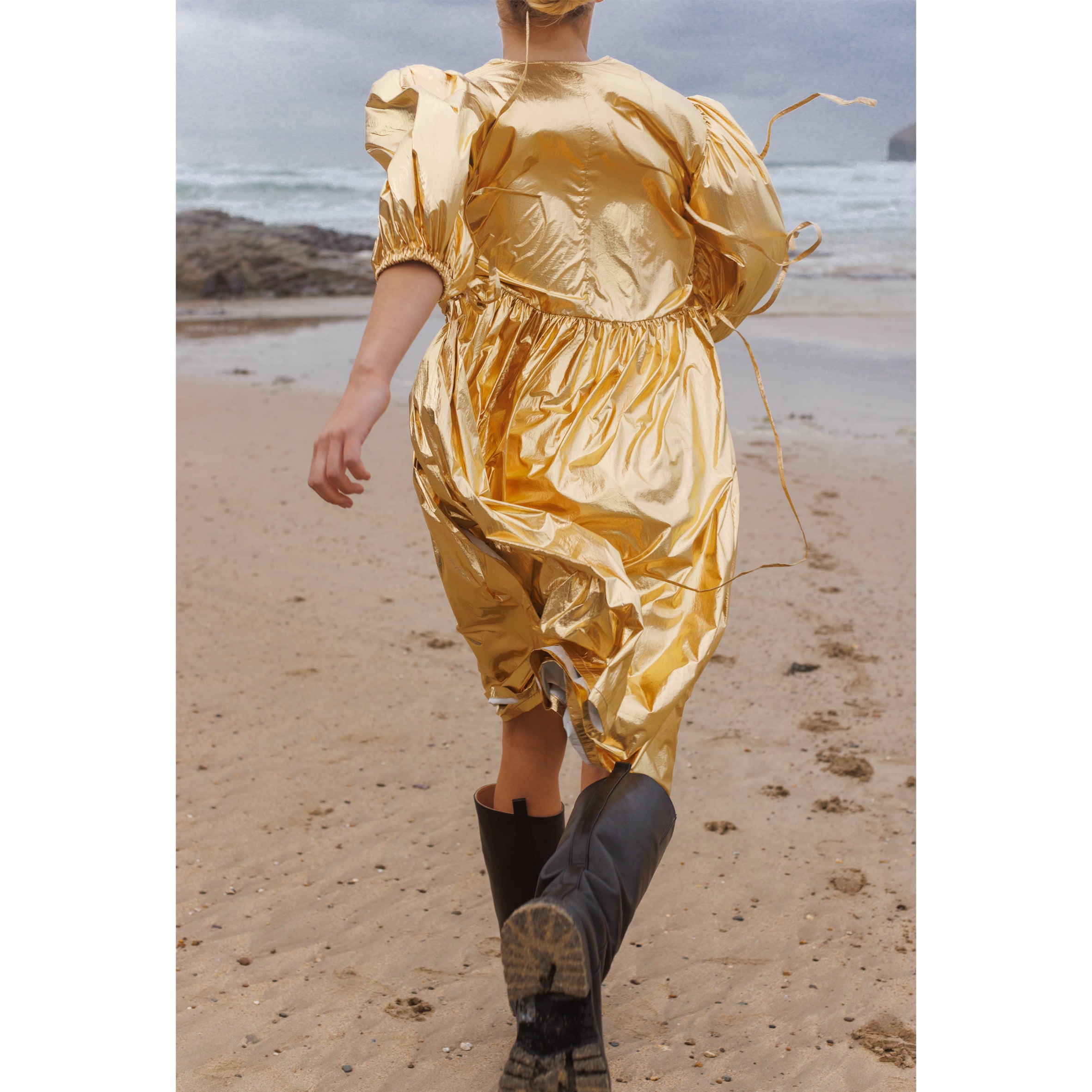 Georgie wrap dress disco Gold