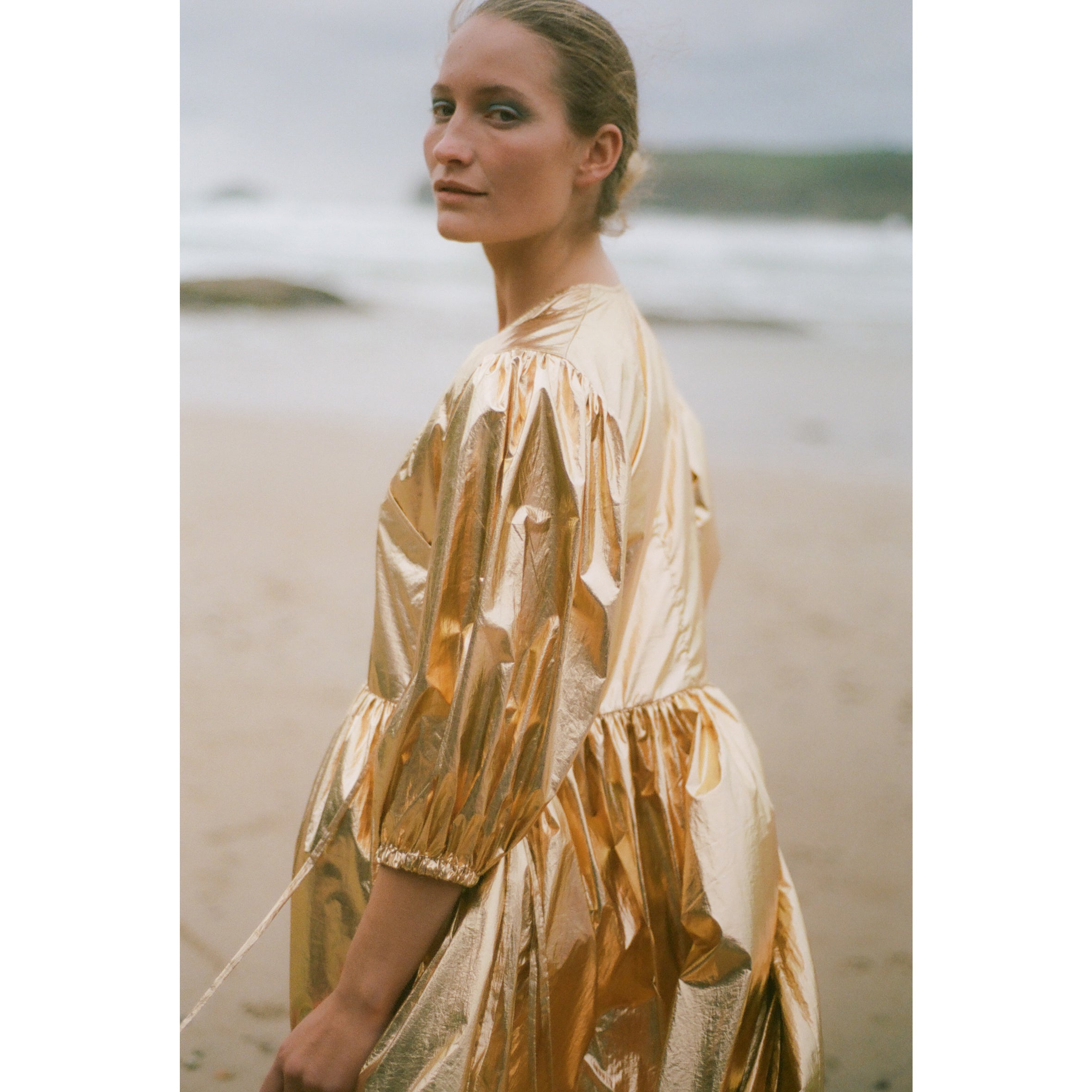 Georgie wrap dress disco Gold