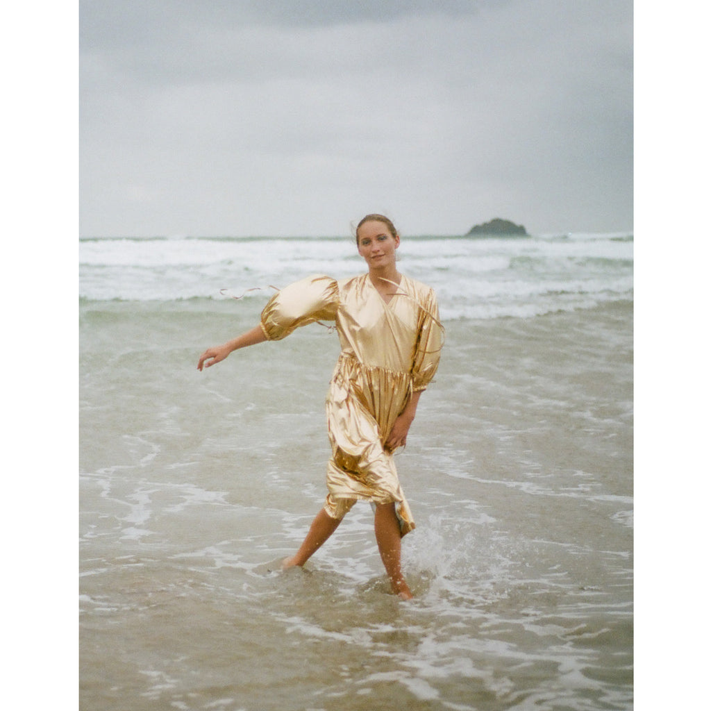 Georgie wrap dress disco Gold