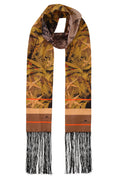 Ivie Tassel Silk Scarf in Cloud Forest