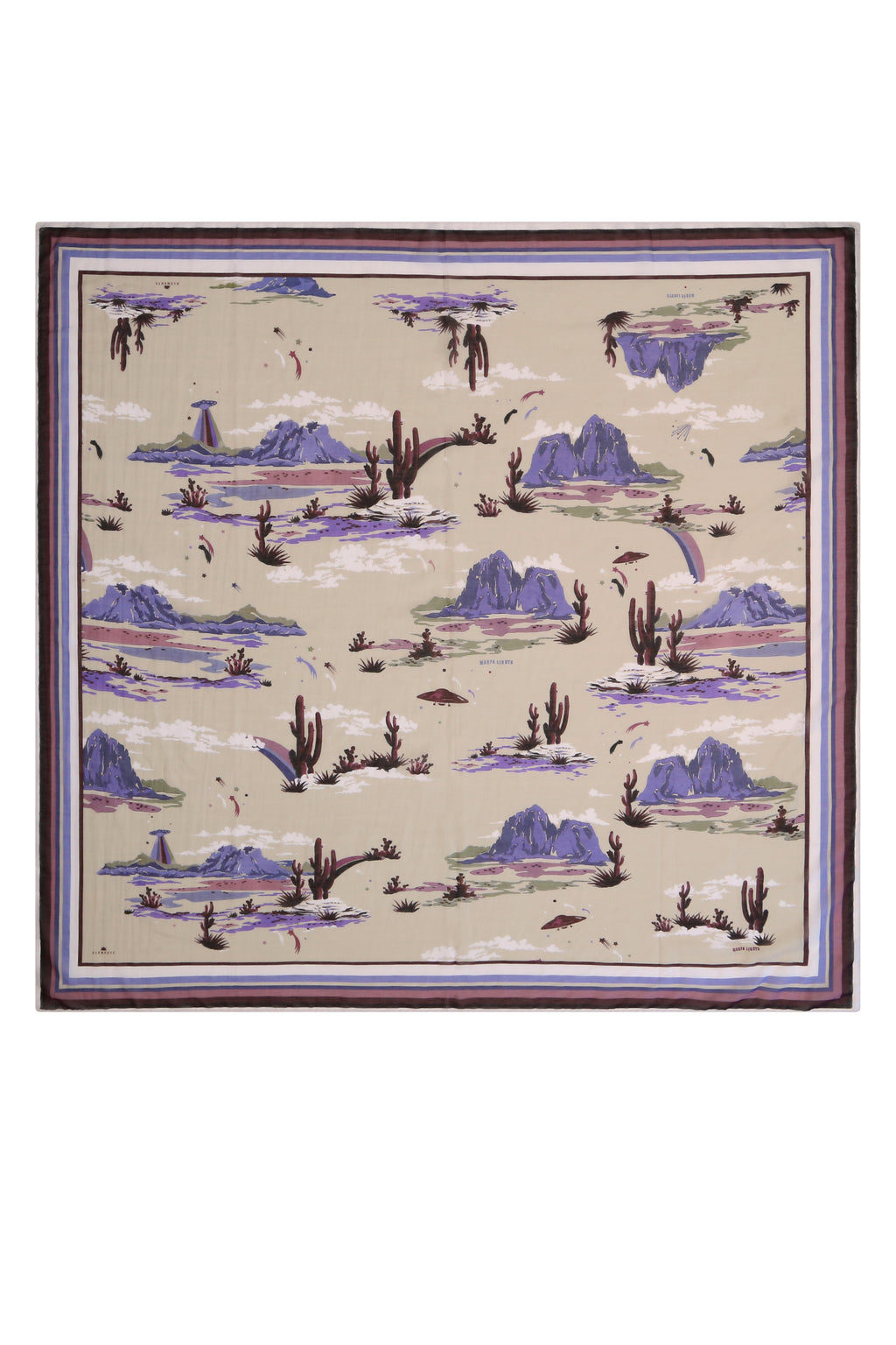 Silk Scarf in Marfa Lights Violet