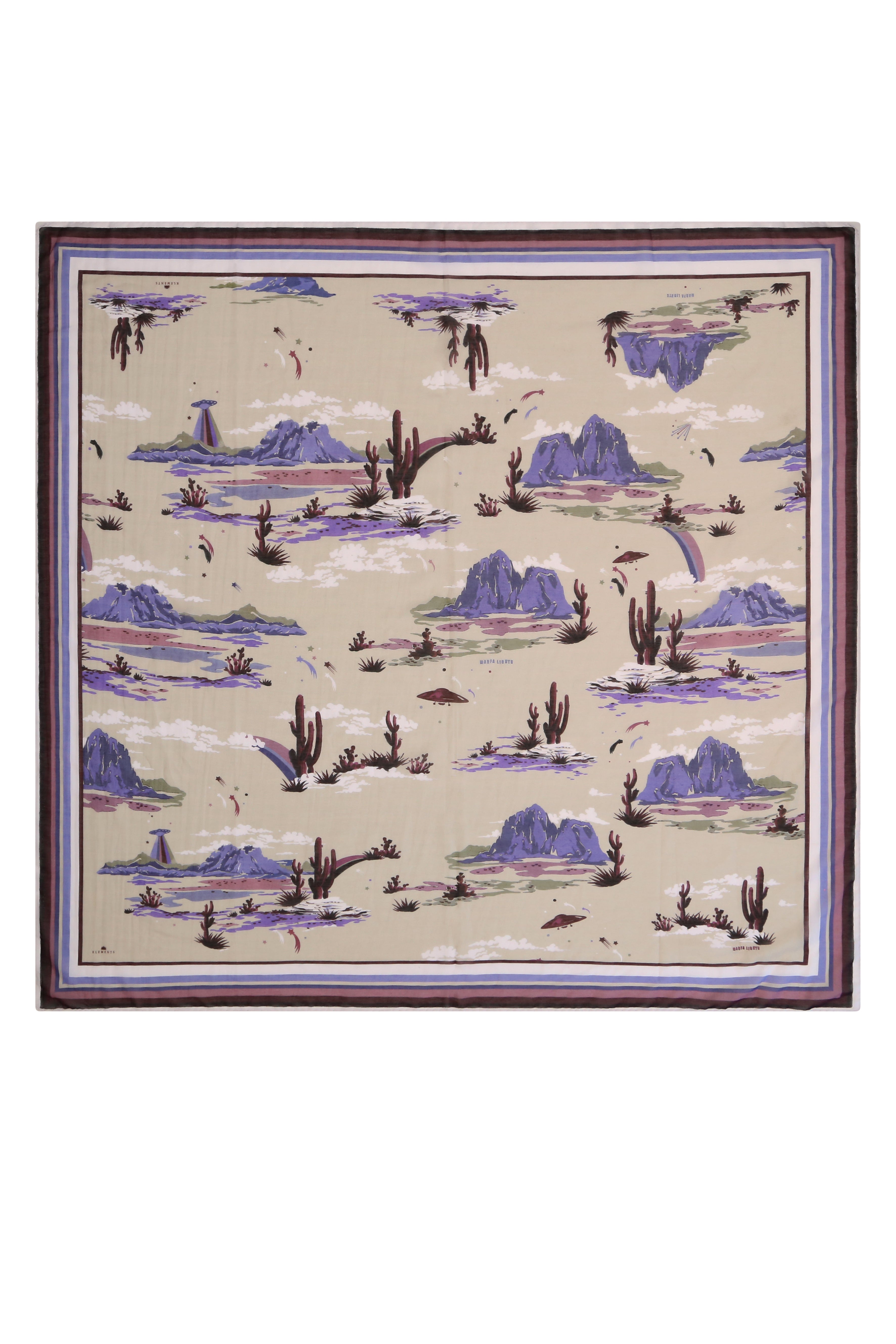 Silk Scarf in Marfa Lights Violet