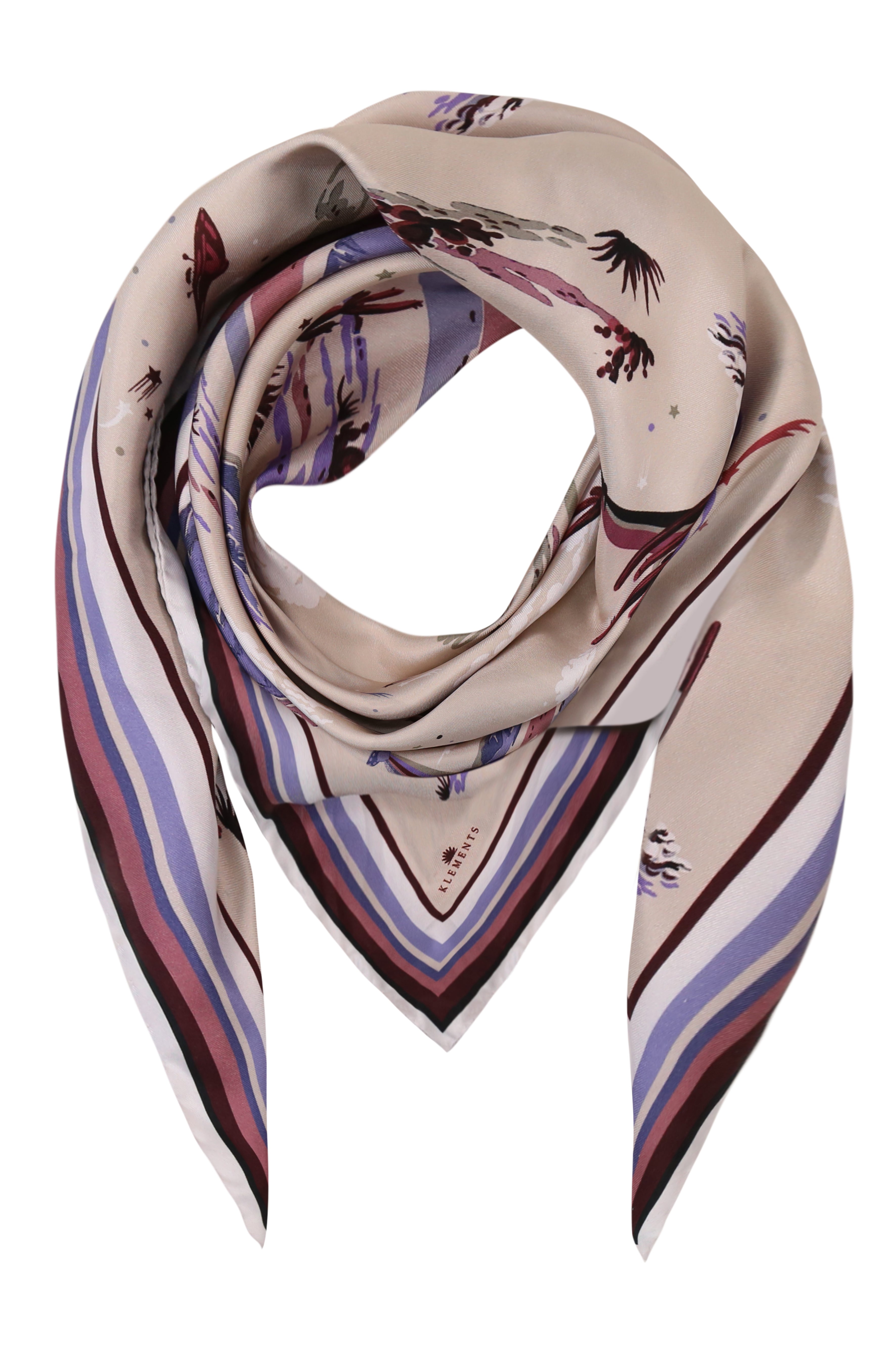 Silk Scarf in Marfa Lights Violet