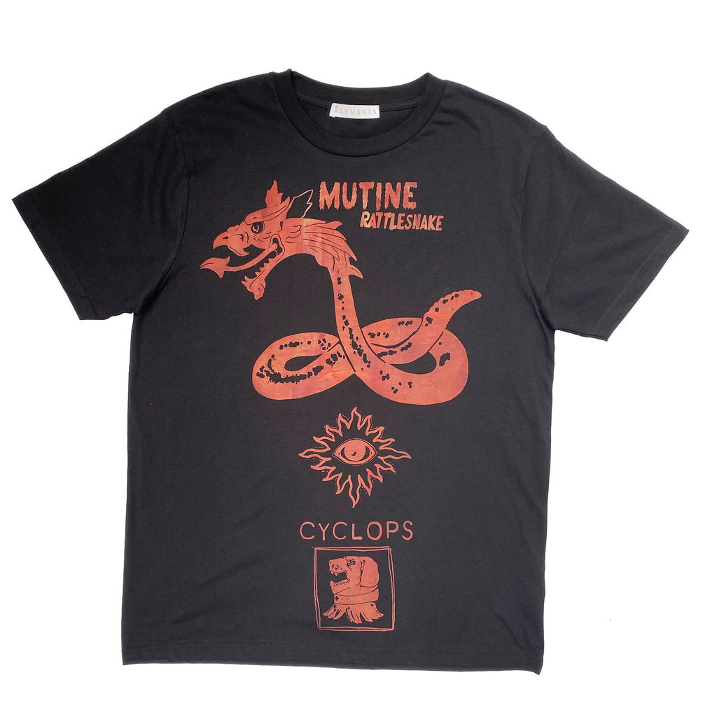 Mutine Rattlesnake T shirt in Red/Black
