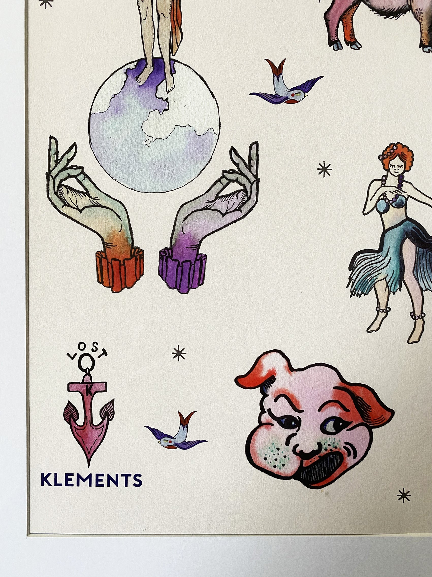 Tattoo illustrations Fine Art print A3 / A2